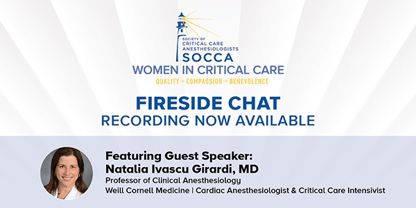 SOCCA December 8 Women in Critical Care Fireside Chat Recording Image