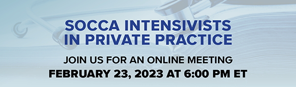 SOCCA Intensivists in Private Practice February 23 Event Image