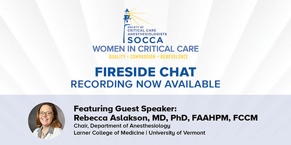 Dr. Aslakson Fireside Chat Recording Available