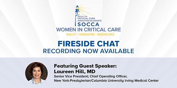 SOCCA Women in Critical Care September 25 Fireside Chat Recording Image